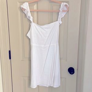 Perfect Bride White Linen Dress